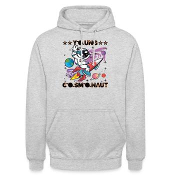 Young cosmonaut - Unisex Hoodie - light heather grey - Front - Alina (178cm) & Michal (187cm)