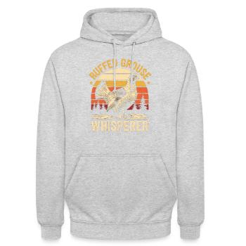 Auerhahn - Unisex Hoodie - Hellgrau meliert - Vorne - Alina (178cm) & Michal (187cm)