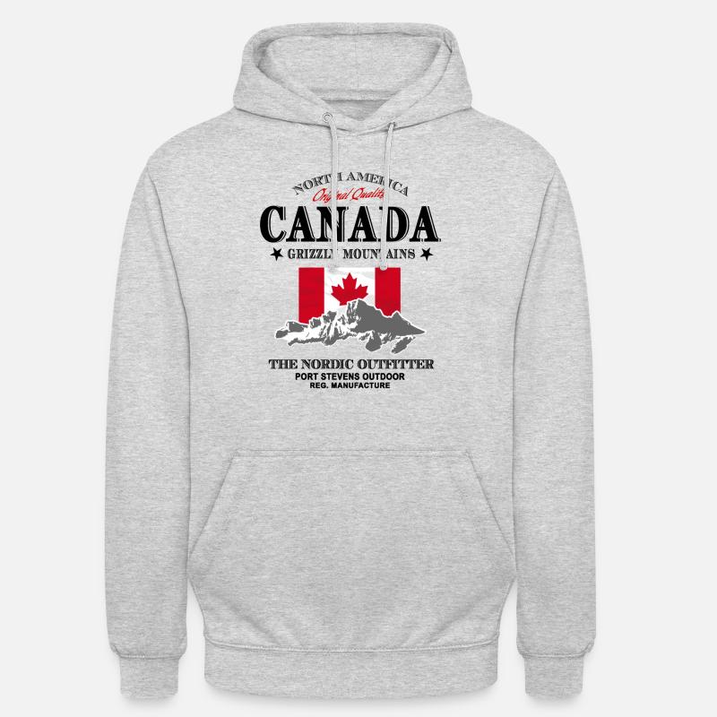 Kanada - Maple Leaf - Canada - Sweat-shirt à capuche unisexe - gris clair chiné