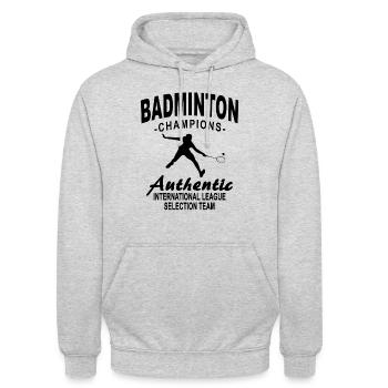Badminton - Badminton player - Unisex Hoodie - light heather grey - Front - Alina (178cm) & Michal (187cm)