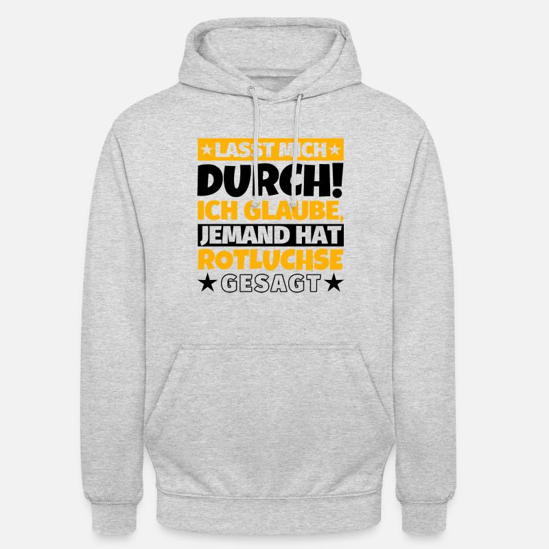 Rotluchse - Unisex Hoodie - Hellgrau meliert