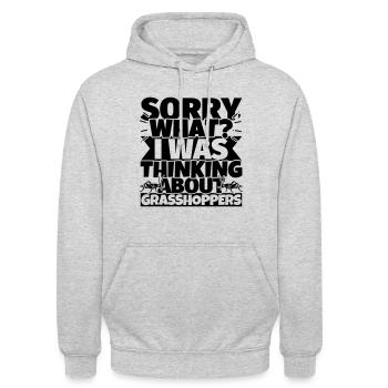 Grasshopper funny grasshopper gift - Unisex Hoodie - light heather grey - Front - Alina (178cm) & Michal (187cm)
