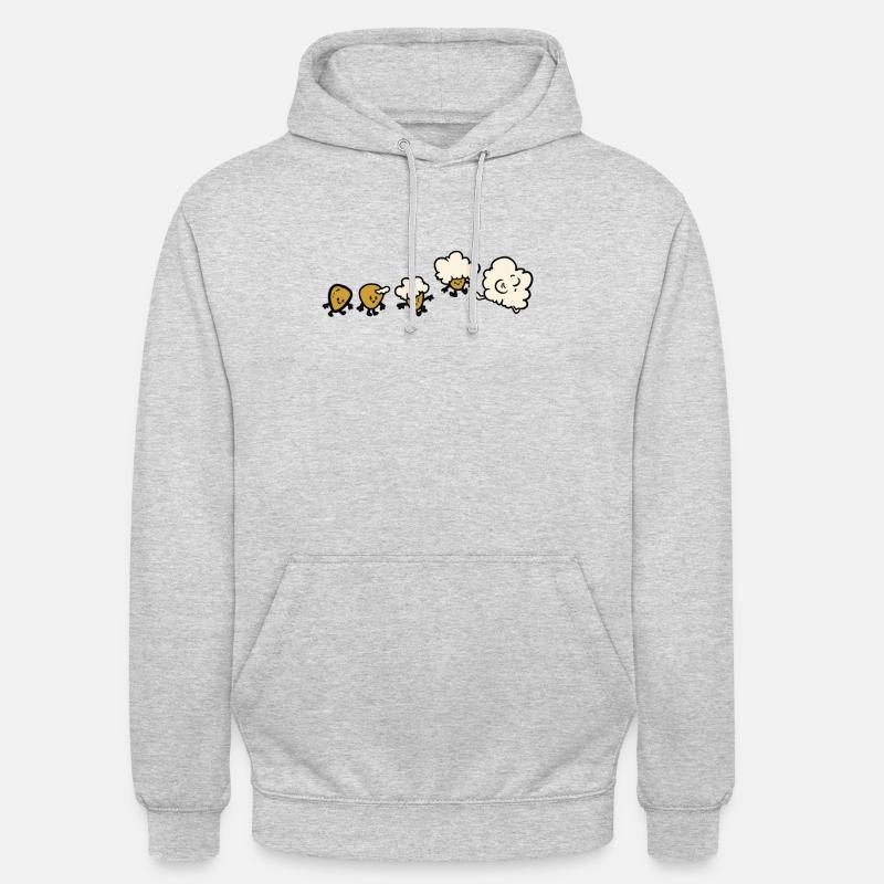 Popcorn Evolution - Sweat-shirt à capuche unisexe - gris clair chiné