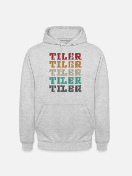 Lettrage rétro - Sweat-shirt à capuche unisexe - gris clair chiné