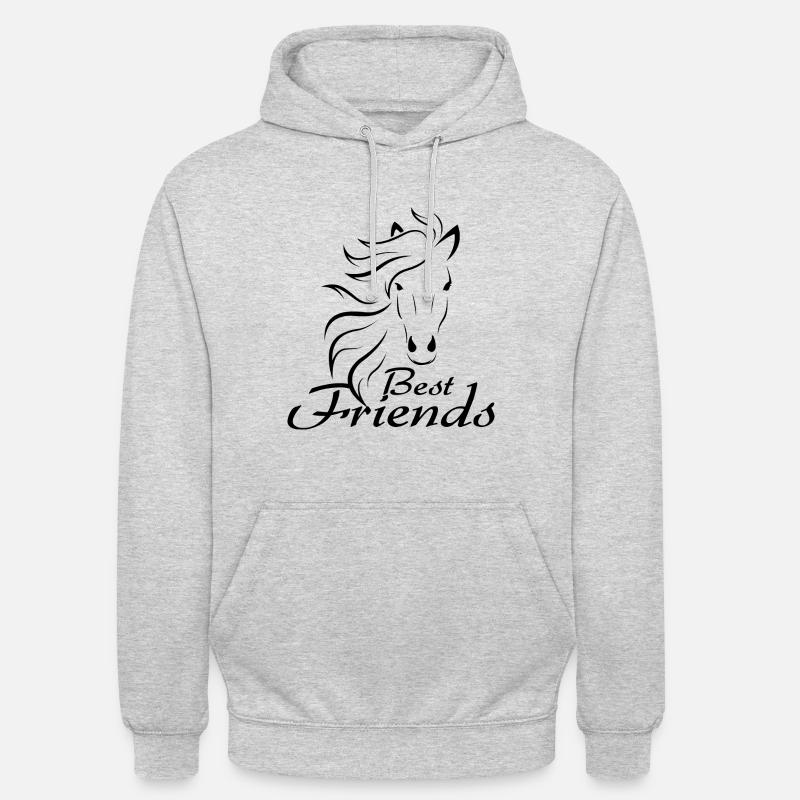 Pferd - Unisex Hoodie - Hellgrau meliert