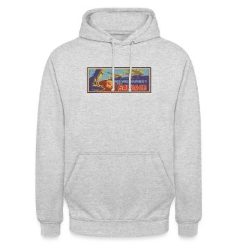 PNP Service - Unisex Hoodie - light heather grey - Front - Alina (178cm) & Michal (187cm)