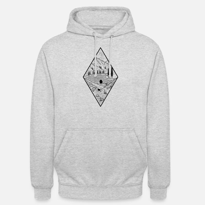 Décrocheurs - vacances, hamac - Sweat-shirt à capuche unisexe - gris clair chiné