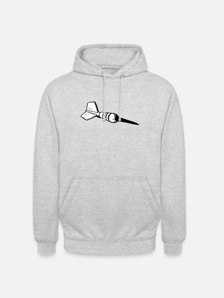 Dart Pfeil / Dart-WM / Geschenkidee - Unisex Hoodie - Hellgrau meliert