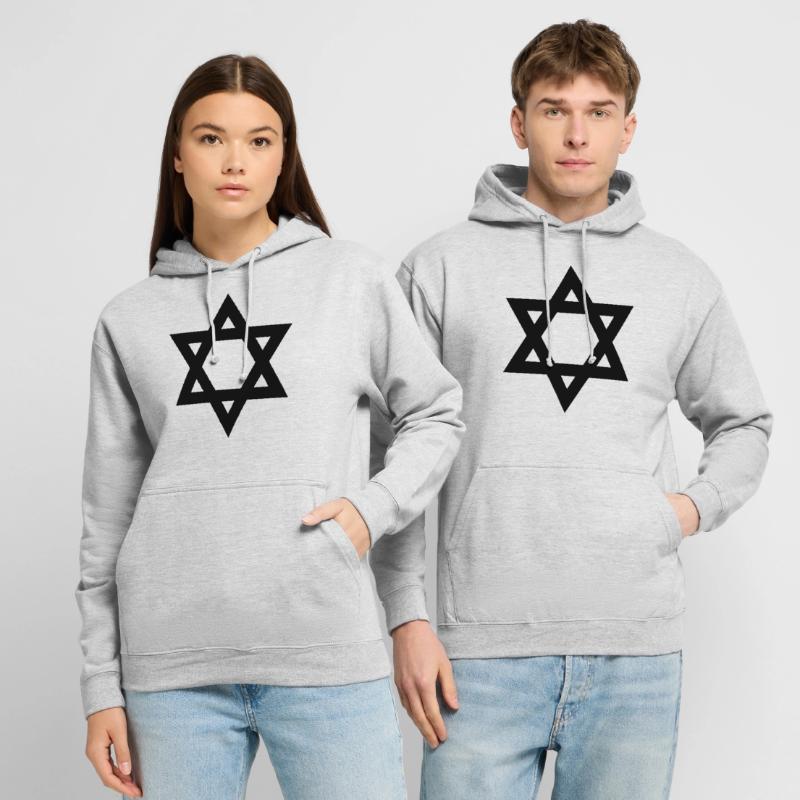davidstern oder Judenstern Unisex Hoodie