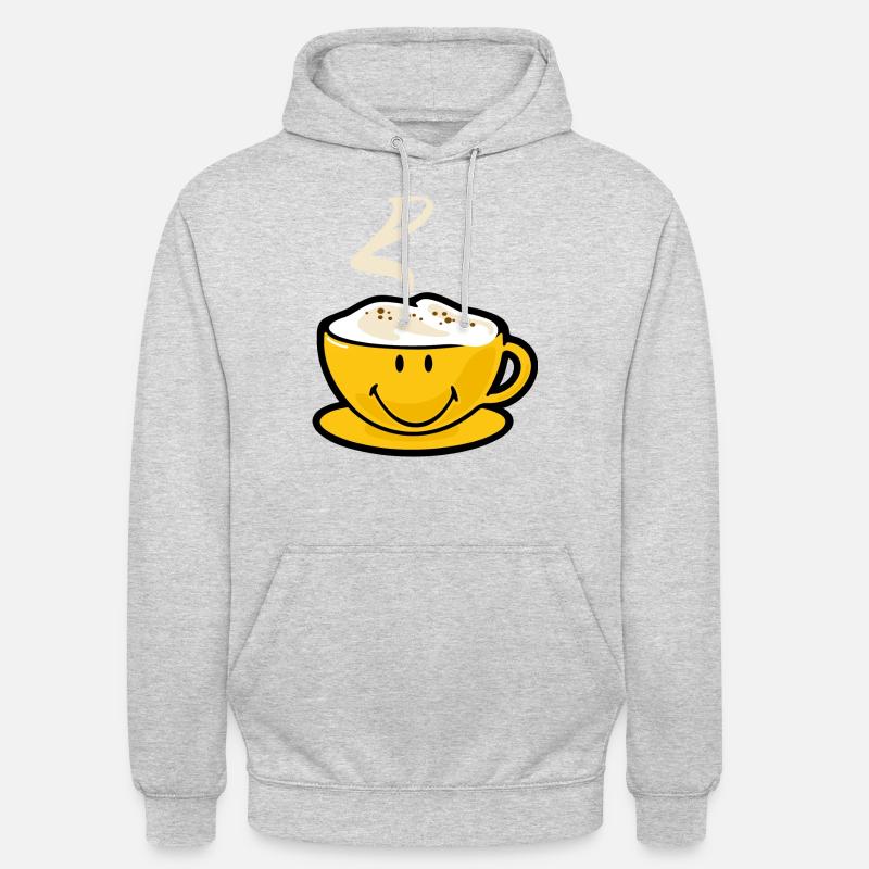 Smiley Capuccino - Sweat-shirt à capuche unisexe - gris clair chiné
