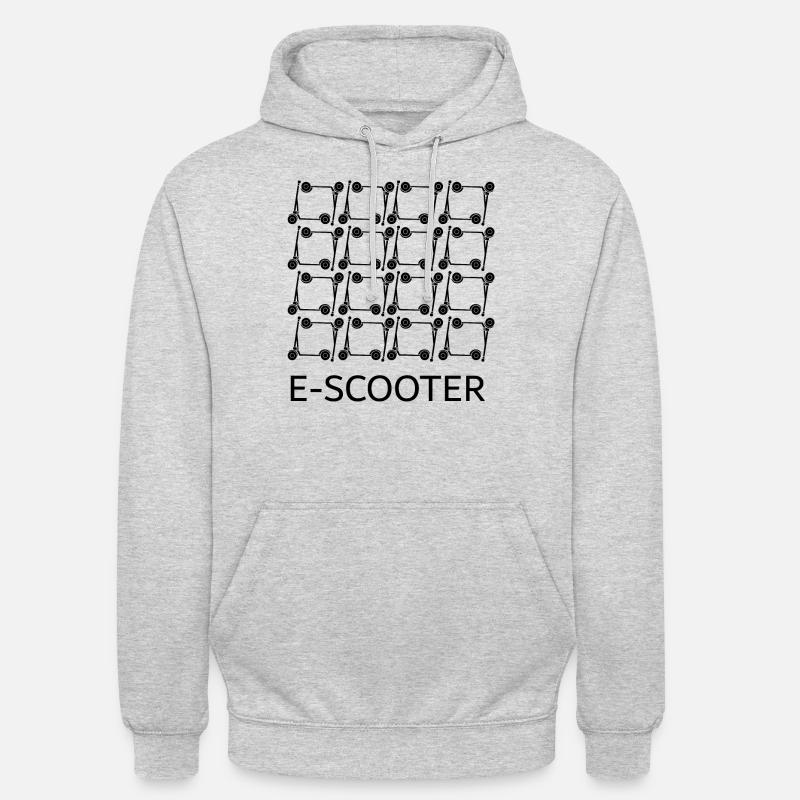 E-Scooter E-Roller Scooter - Unisex Hoodie - Hellgrau meliert