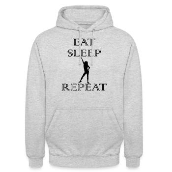 Dancing Dance Music - Unisex Hoodie - Hellgrau meliert - Vorne - Alina (178cm) & Michal (187cm)