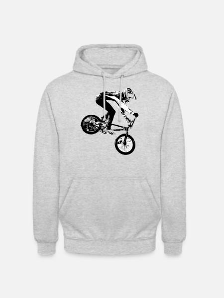 bmx - Sweat-shirt à capuche unisexe - gris clair chiné