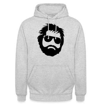 Alan Hangover Wolfpack - schwarz - Unisex Hoodie - Hellgrau meliert - Vorne - Alina (178cm) & Michal (187cm)