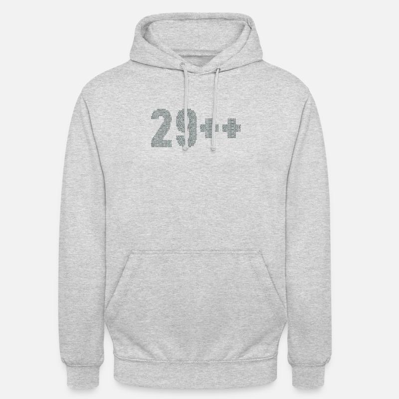 29++ Programmierer Softwareentwickler Coder 30. - Unisex Hoodie - Hellgrau meliert