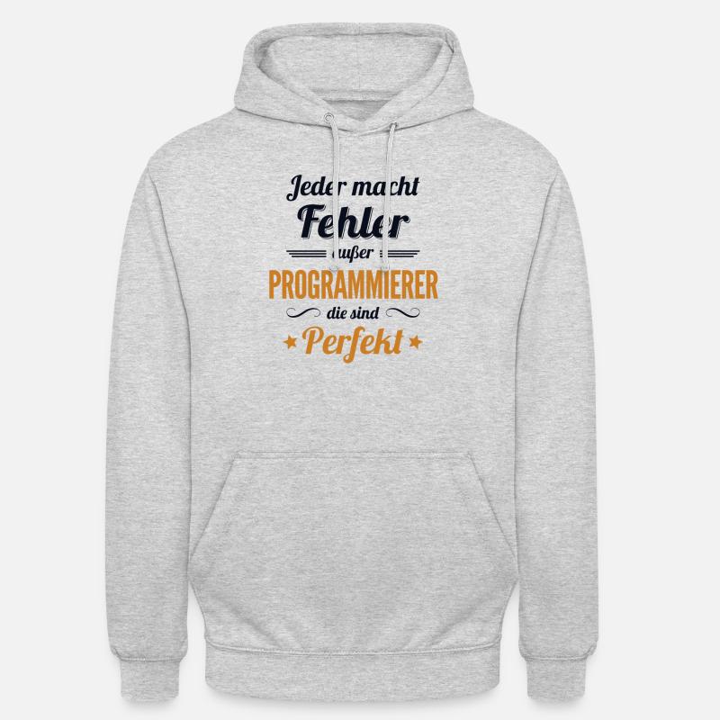 Programmierer sind Perfekt Developer Coder - Unisex Hoodie - Hellgrau meliert