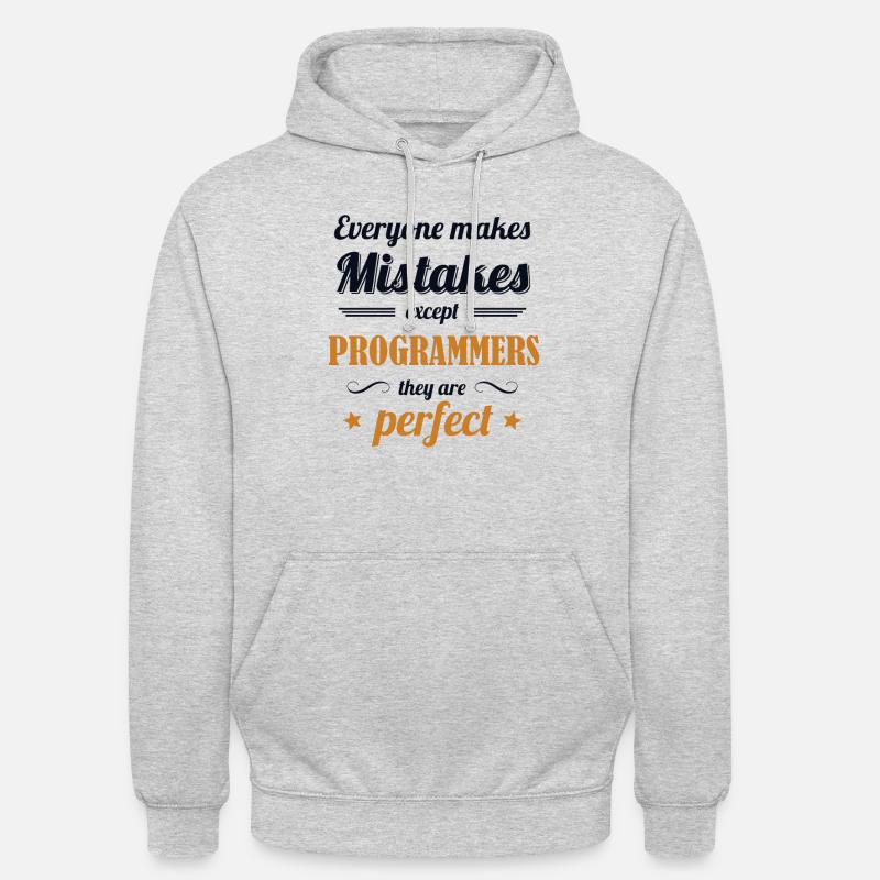 Programmers are Perfect Developer Coder - Unisex Hoodie - Hellgrau meliert