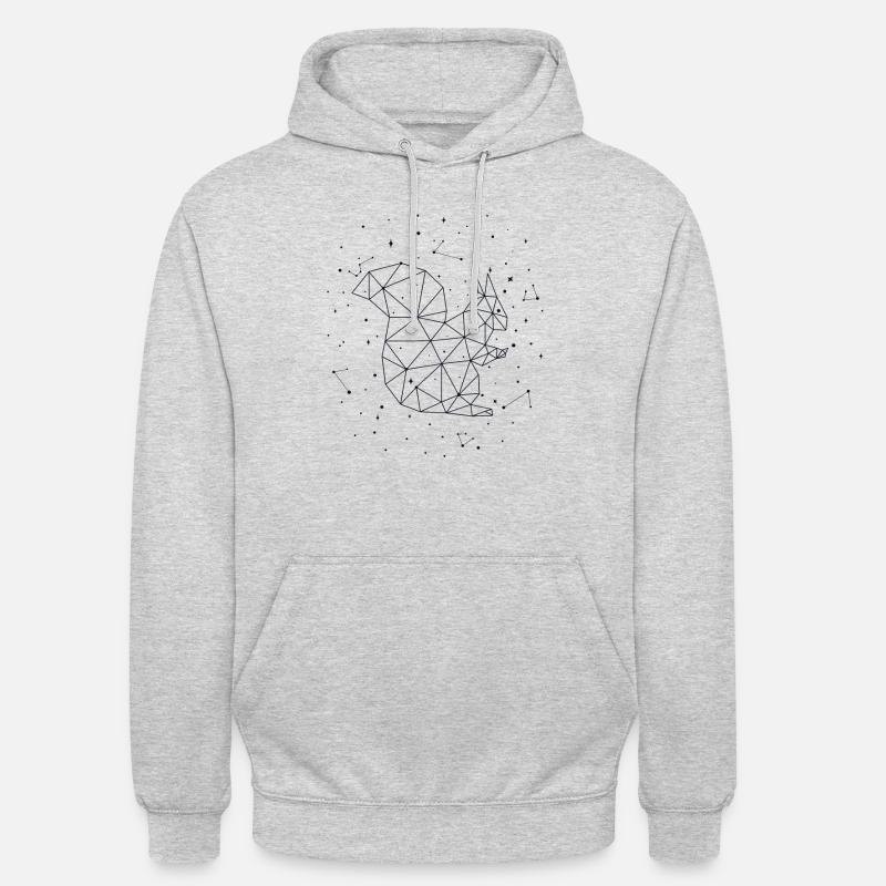 Sternbild Squirrel Constellation Squirrel - Unisex Hoodie - Hellgrau meliert
