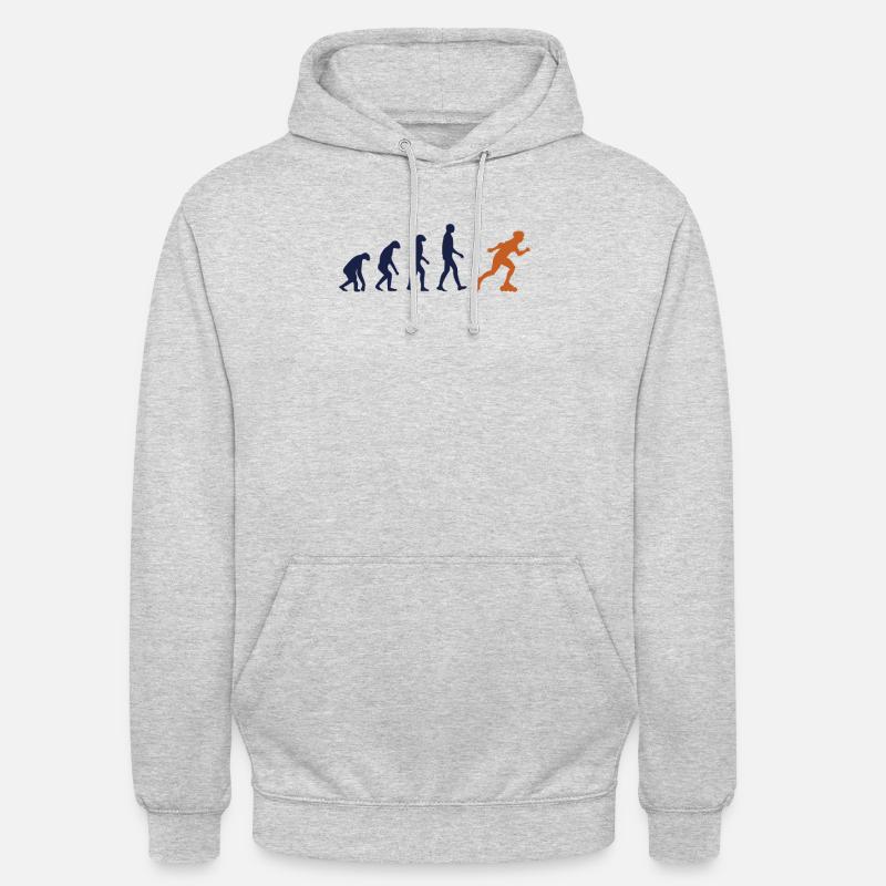 Skater Evolution Retro Roller Skating Development - Unisex Hoodie - light heather grey