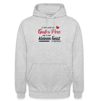 Lehrer Großes Herz Referendar Lehrerin Pädagoge - Unisex Hoodie - Hellgrau meliert - Vorne - Alina (178cm) & Michal (187cm)