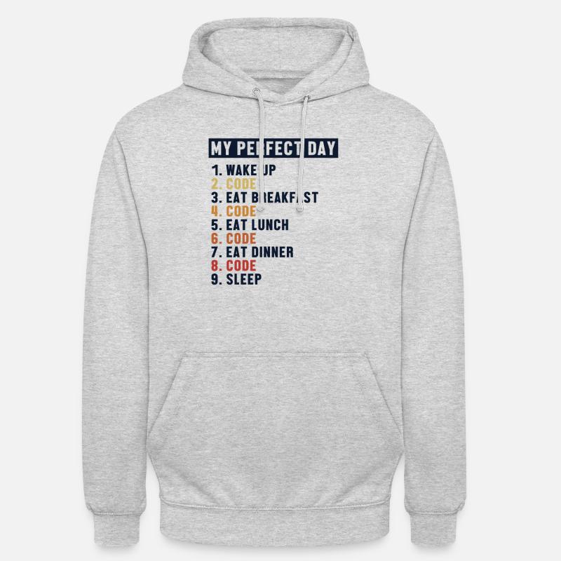 Coding Perfect Day Developer Softwareingenieur - Unisex Hoodie - Hellgrau meliert
