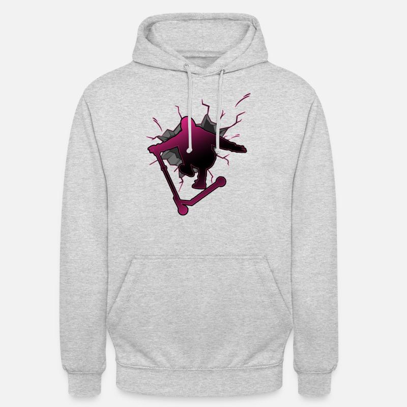 scooter roller stuntscooter e-scooter - Unisex Hoodie - light heather grey