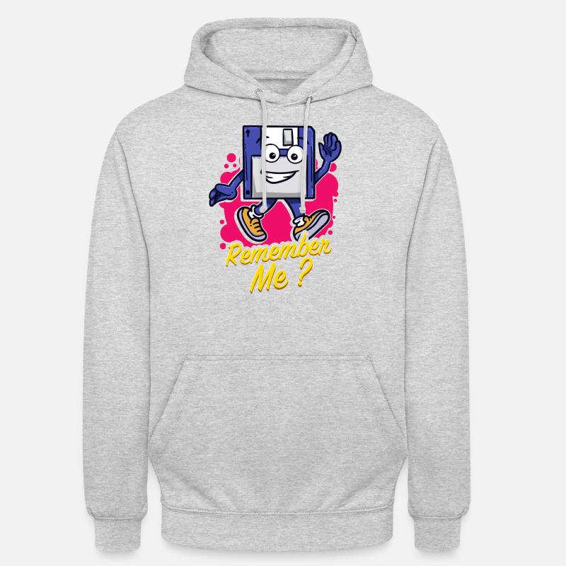 Programmeur Retro-diskette Disquette - Sweat-shirt à capuche unisexe - gris clair chiné
