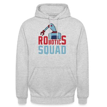 Robotic Squad Funny Robotic Engineer Mechanics - Unisex Hoodie - light heather grey - Front - Alina (178cm) & Michal (187cm)