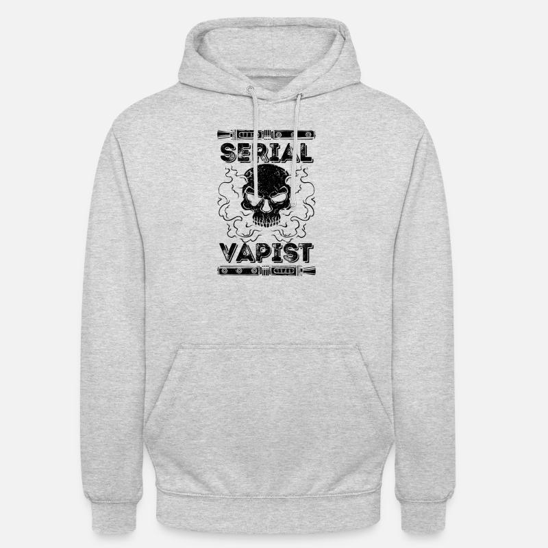 Vaping Serial Vapist E-cigarette - Sweat-shirt à capuche unisexe - gris clair chiné