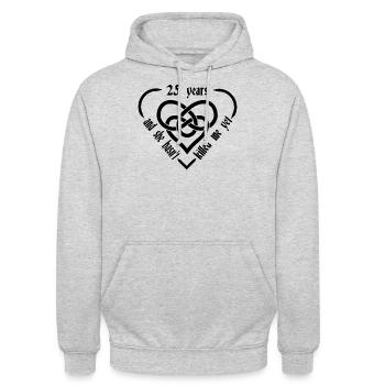 Noces d’argent 25e anniversaire Homme Idée cadeau - Sweat-shirt à capuche unisexe - gris clair chiné - Devant - Alina (178cm) & Michal (187cm)