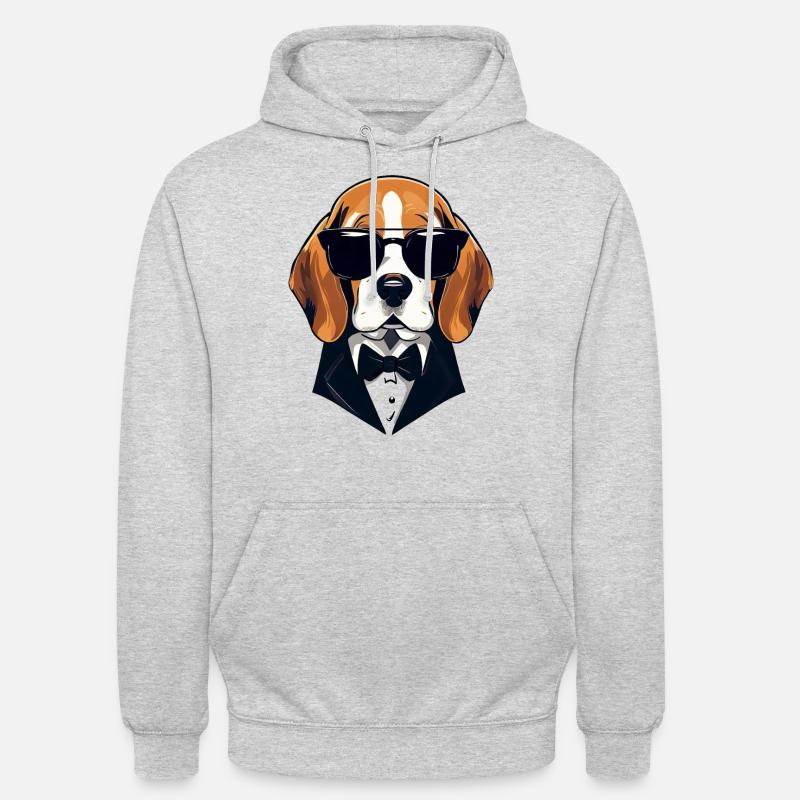 Beagle Das Modell - Unisex Hoodie - Hellgrau meliert