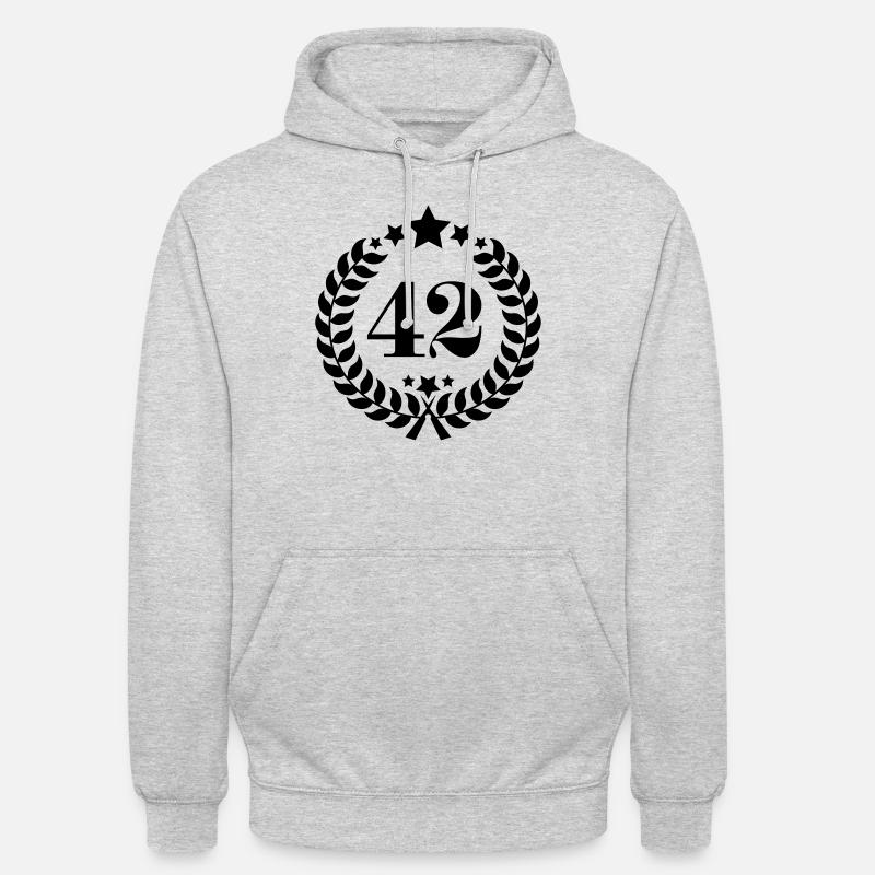 couronne 42e anniversaire - anniversaire Couronne - Sweat-shirt à capuche unisexe - gris clair chiné