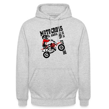 Kinder Motocross - KIDS MX - Unisex Hoodie - light heather grey - Front - Alina (178cm) & Michal (187cm)