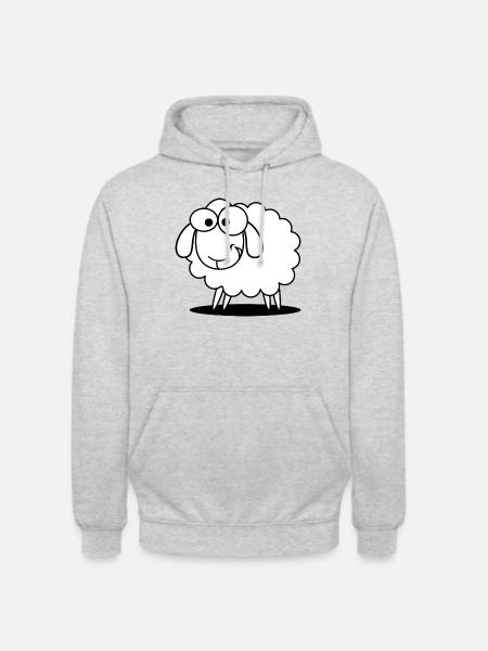 Witziges Schaf - Unisex Hoodie - Hellgrau meliert