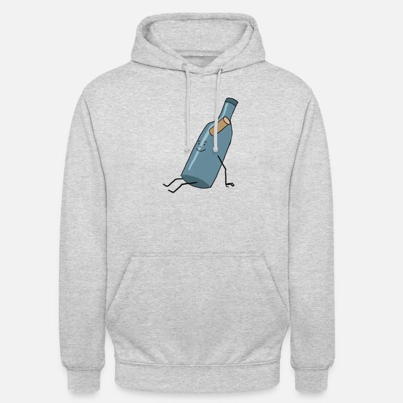entérocoques - Sweat-shirt à capuche unisexe - gris clair chiné
