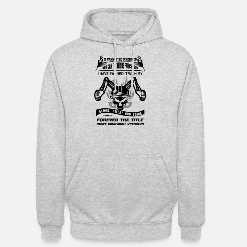 Baggerfahrer Spruch Bagger - Unisex Hoodie - Hellgrau meliert