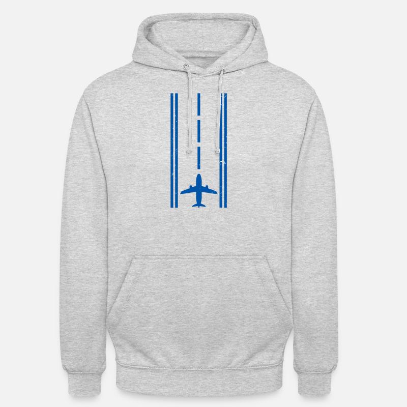 Pilot Piloten Geschenk - Unisex Hoodie - Hellgrau meliert
