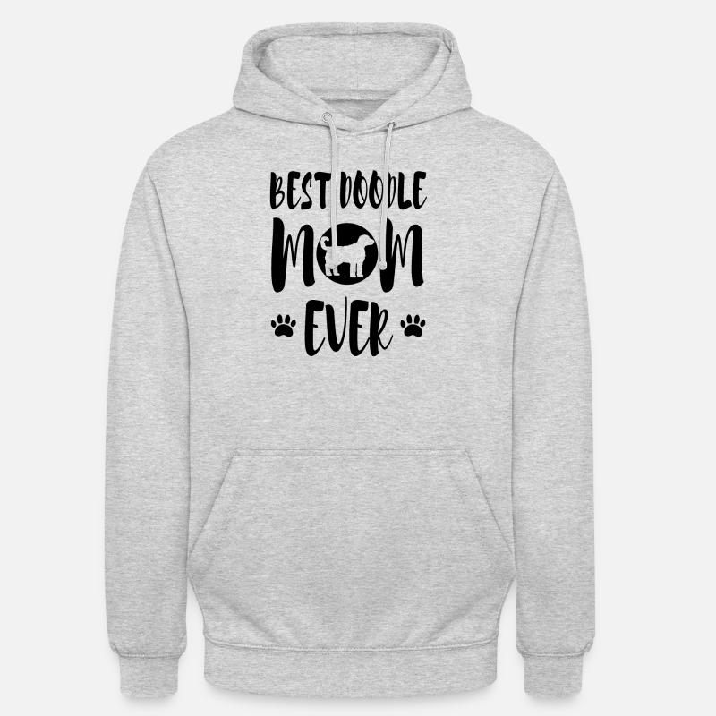 Chiot Goldendoodle mignon maman chien - Sweat-shirt à capuche unisexe - gris clair chiné