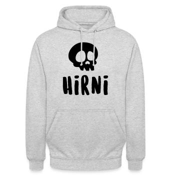 hirni - Unisex Hoodie - light heather grey - Front - Alina (178cm) & Michal (187cm)