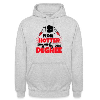Abschluss Geschenk lustig - Unisex Hoodie - Hellgrau meliert - Vorne - Alina (178cm) & Michal (187cm)
