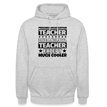 Persönliche Organisation Lehrer Geschenk - Unisex Hoodie - Hellgrau meliert - Vorne - Alina (178cm) & Michal (187cm)