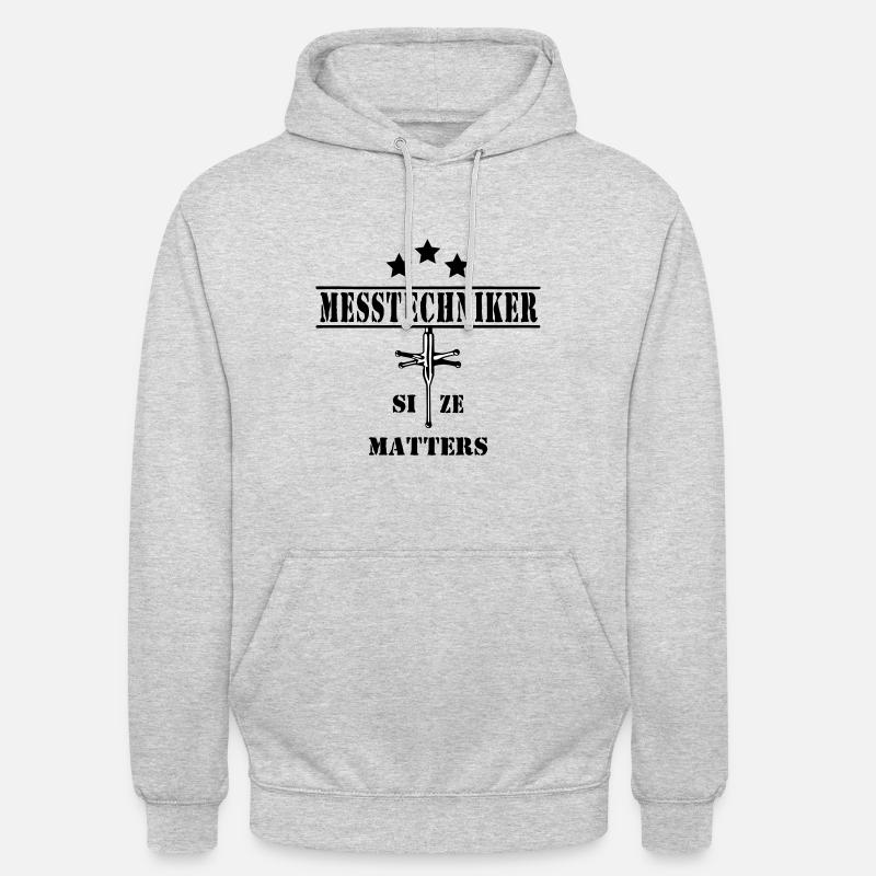 Measurement technician Size Matters Black - Unisex Hoodie - light heather grey