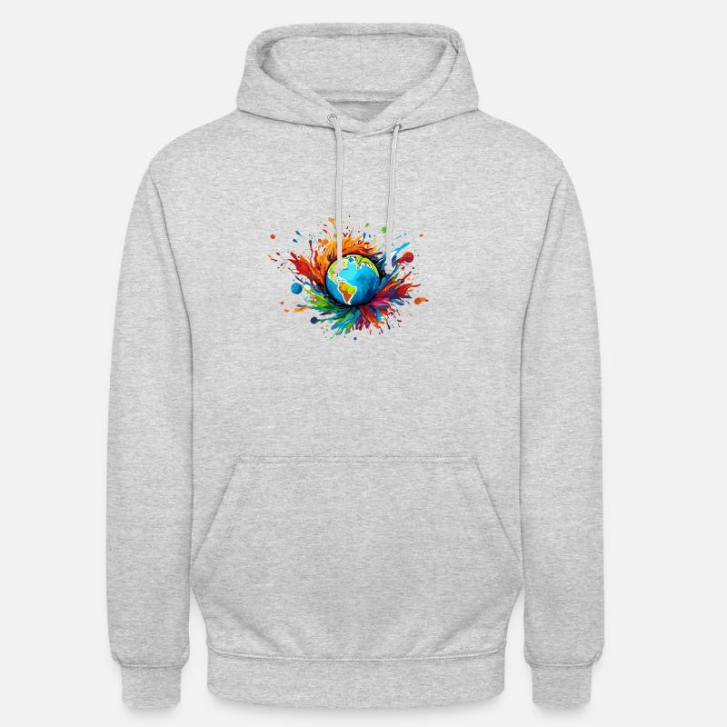 Planets / Solar System / Space / Galaxy - Unisex Hoodie - light heather grey