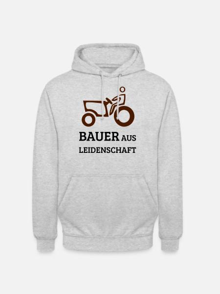 Bauer Leidenschaft - Unisex Hoodie - Hellgrau meliert