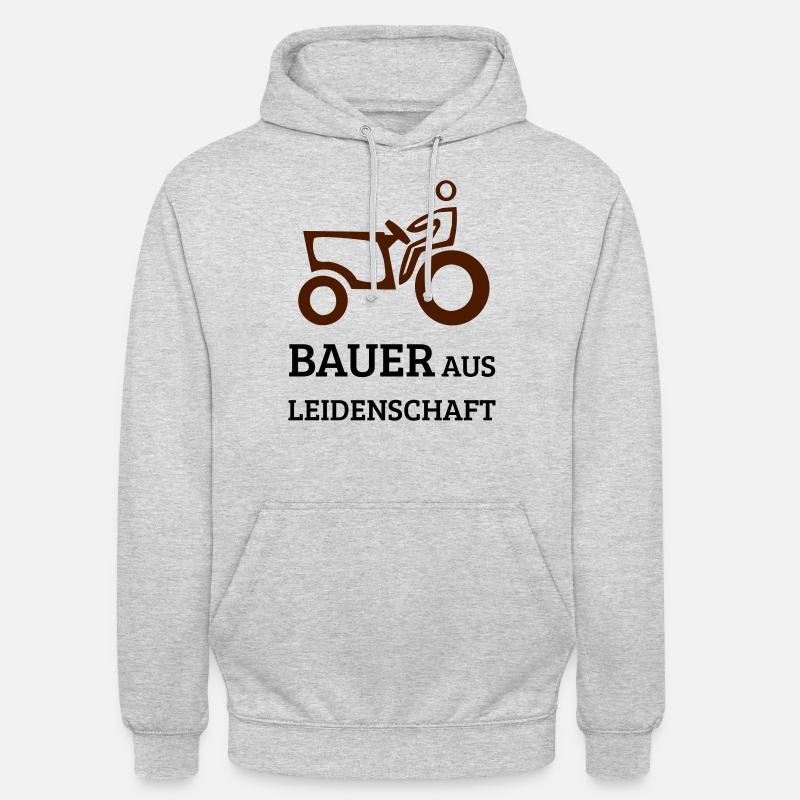 Bauer Leidenschaft - Unisex Hoodie - Hellgrau meliert