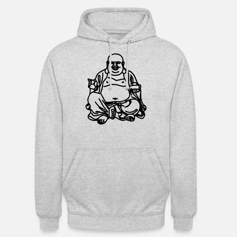 buddha - Unisex Hoodie - Hellgrau meliert