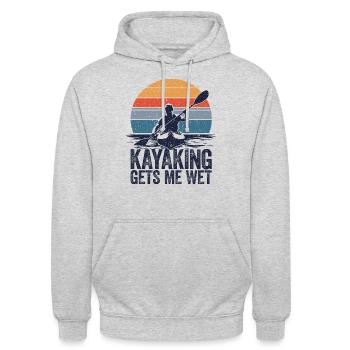 Spaßiger Spruch für Wassersportfans - Unisex Hoodie - Hellgrau meliert - Vorne - Alina (178cm) & Michal (187cm)