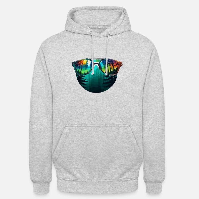 Sunglasses / Reflection / Forest / Reflection - Unisex Hoodie - light heather grey