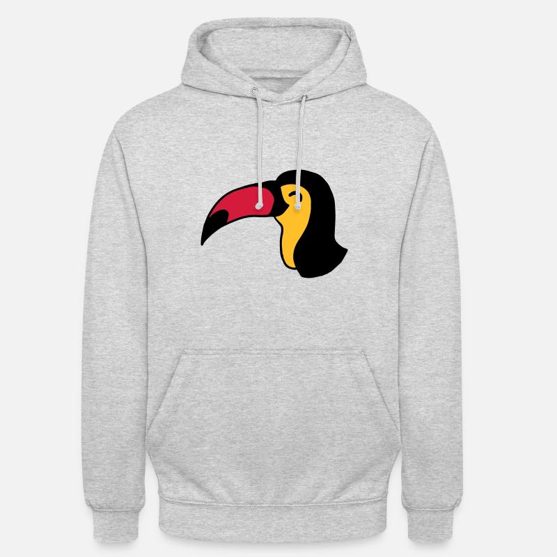 Toucan Toucan Tucan Oiseau - Sweat-shirt à capuche unisexe - gris clair chiné
