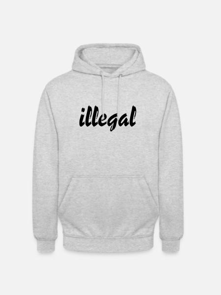 illegally - Unisex Hoodie - light heather grey
